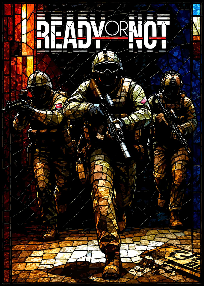 Ready or Not Game Stained Glass Art