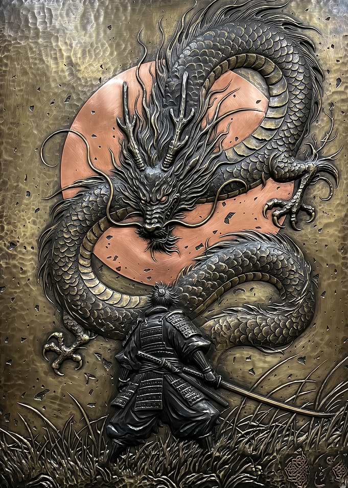 Samurai Confronts Dragon