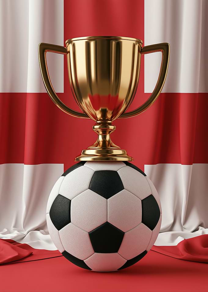 England Football Trophy and Ball