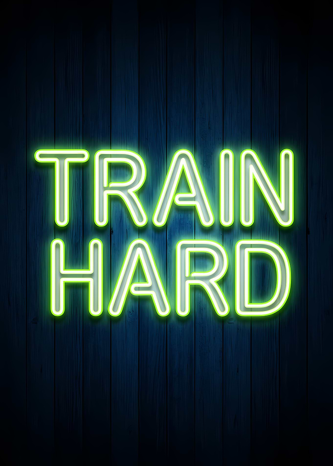 Train Hard Neon Sign