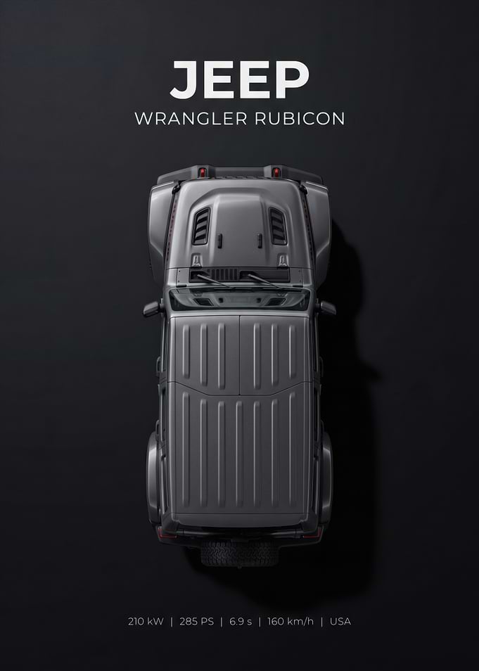 Jeep Wrangler Rubicon Top View