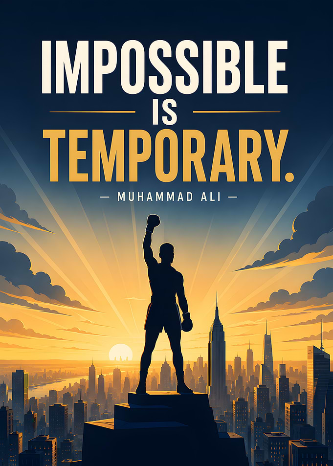 Muhammad Ali quote poster