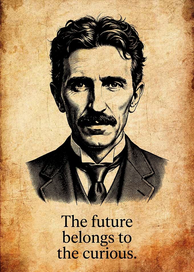Nikola Tesla Quote Poster