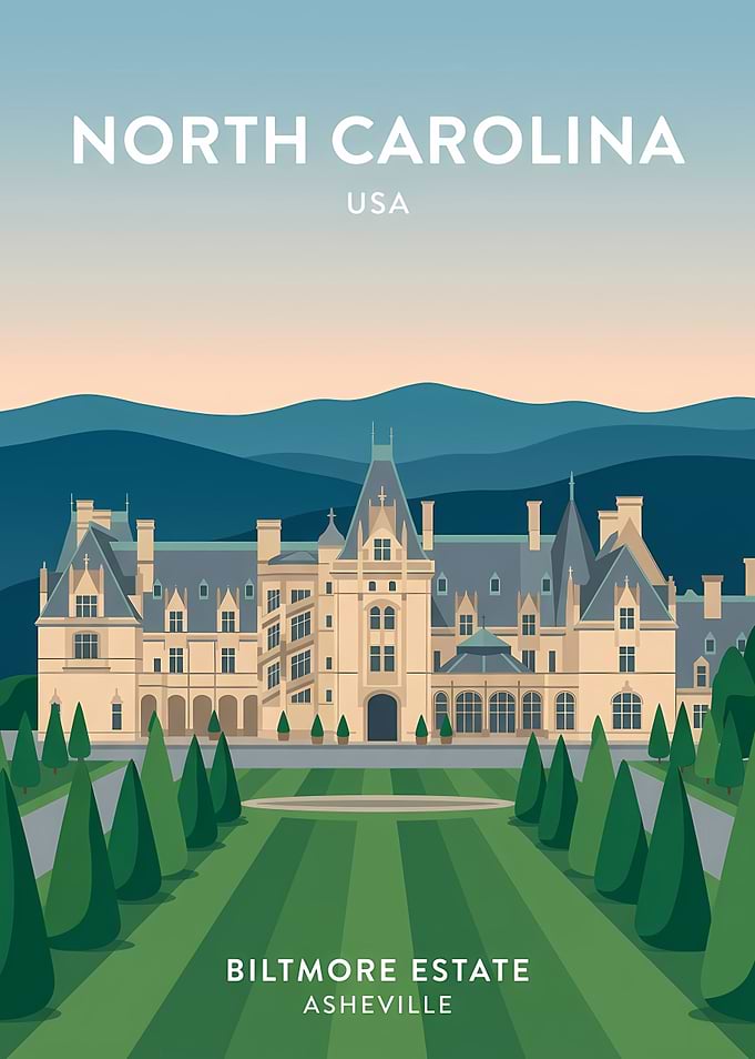 Biltmore Estate Travel Poster