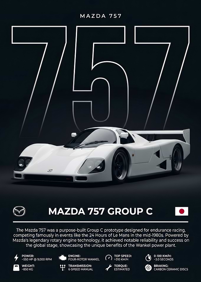 Mazda 757 Group C Race Car