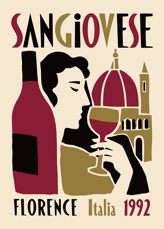 Sangiovese Wine Poster
