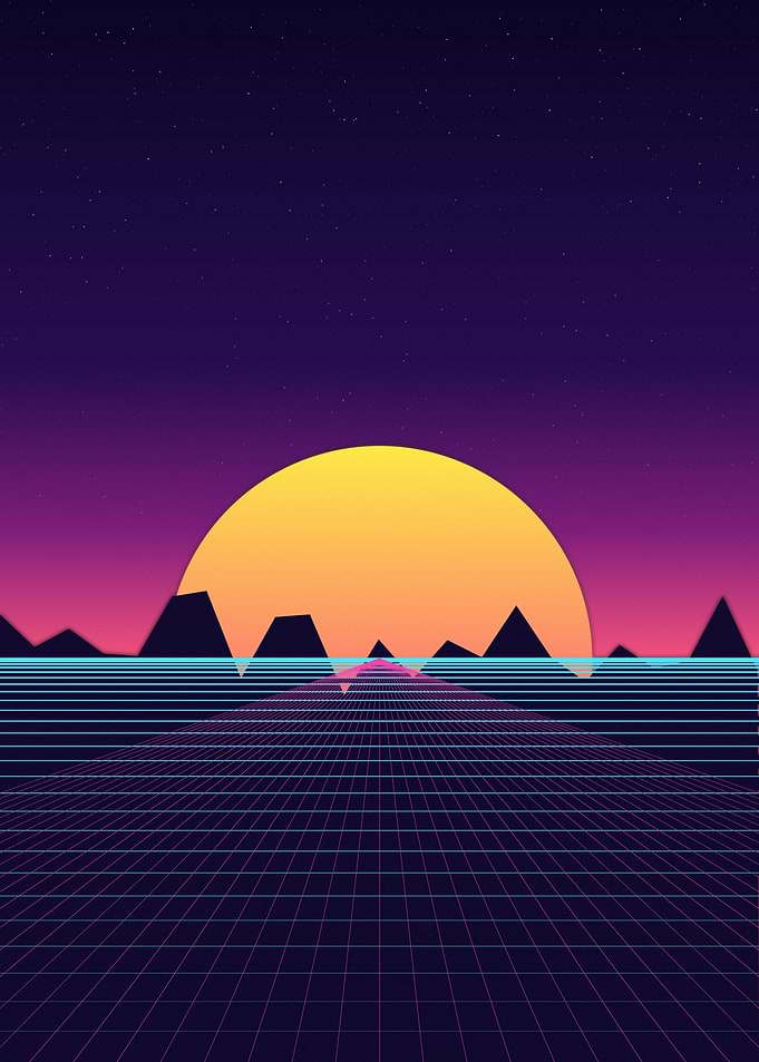 Neon Horizon - Retro Synthwave Sunset