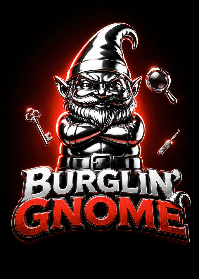 Burglin' Gnome Metallic Character Art