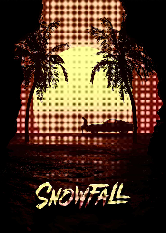 Snowfall TV Show Retro Poster