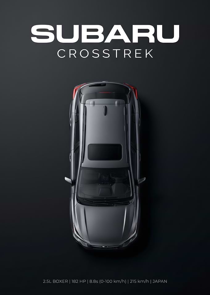 Subaru Crosstrek Top View Poster