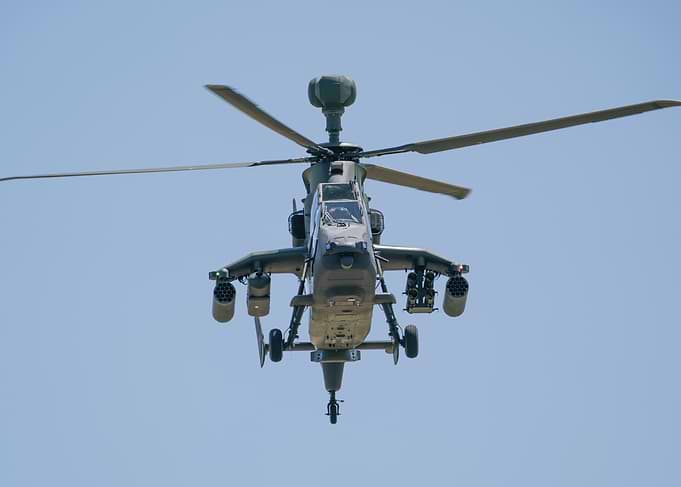 Military Attack Helicopter Tiger in Flight