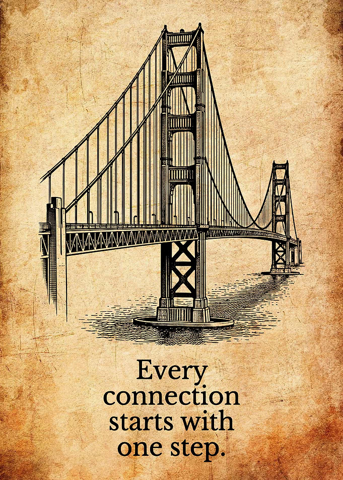 Golden Gate Bridge Inspirational Quote Poster