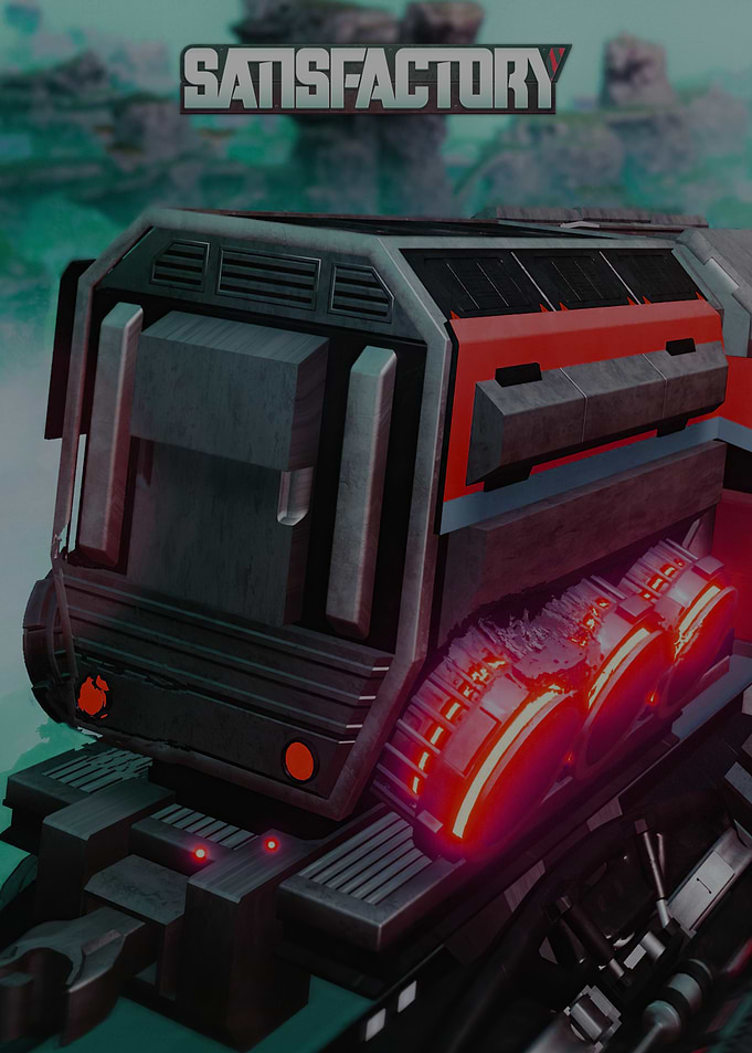 Satisfactory Game Industrial Train Locomotive