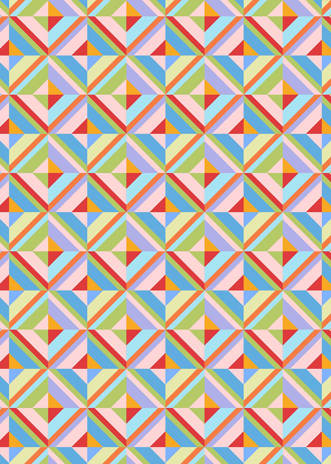 Colorful Geometric Diamond Pattern