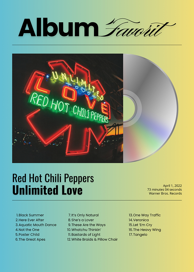 Red Hot Chili Peppers Unlimited Love Poster