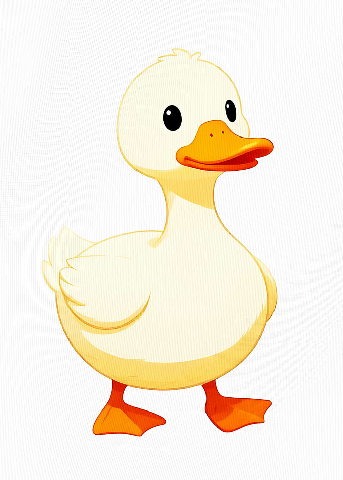 Cute Cartoon Duckling Illustration