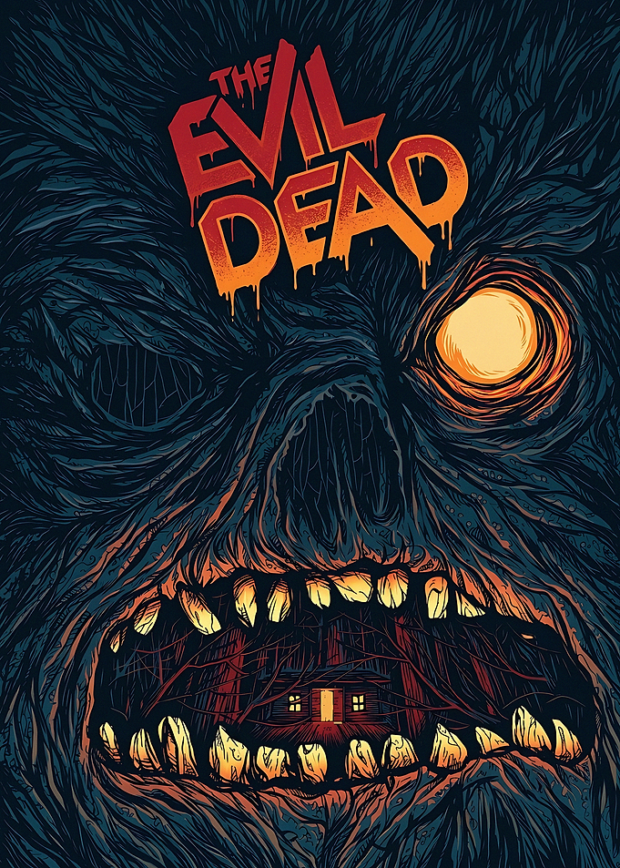 The Evil Dead Stylized Horror Poster
