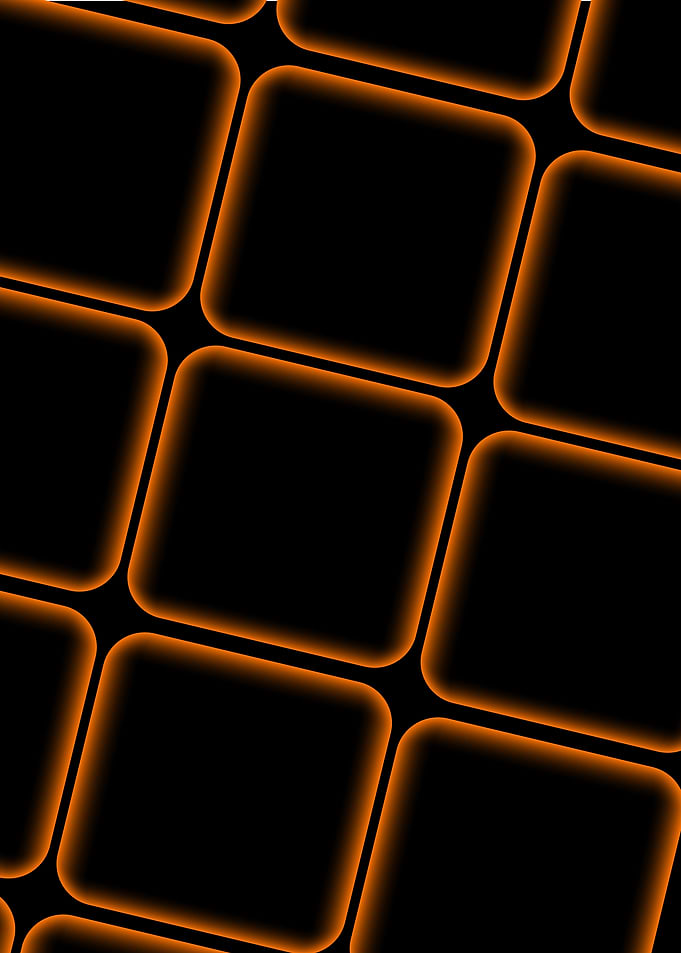 Neon Orange Cyber Grid