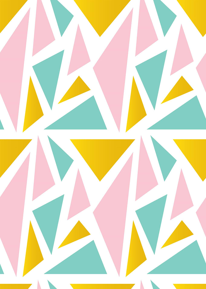 Pastel Geometric Triangle Pattern