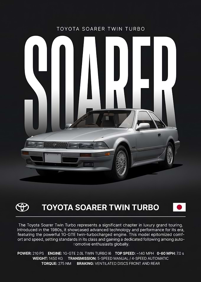 Toyota Soarer Twin Turbo Poster
