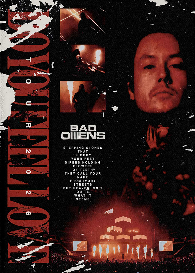 Bad Omens Tour 2026 Gritty Concert Poster