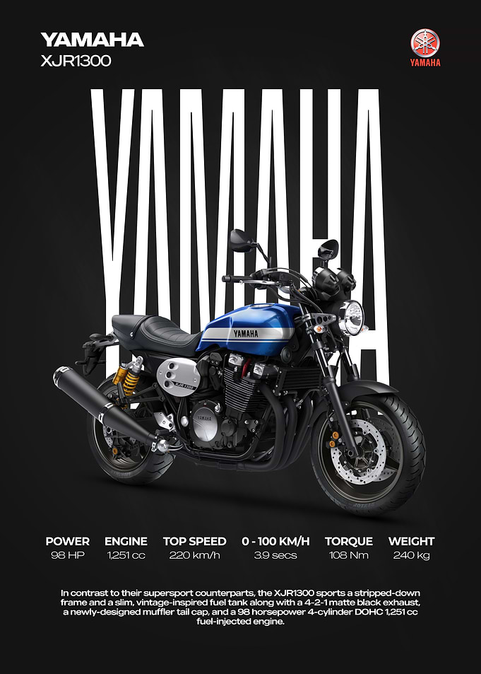 Yamaha XJR1300 Motorcycle Promotional Poster