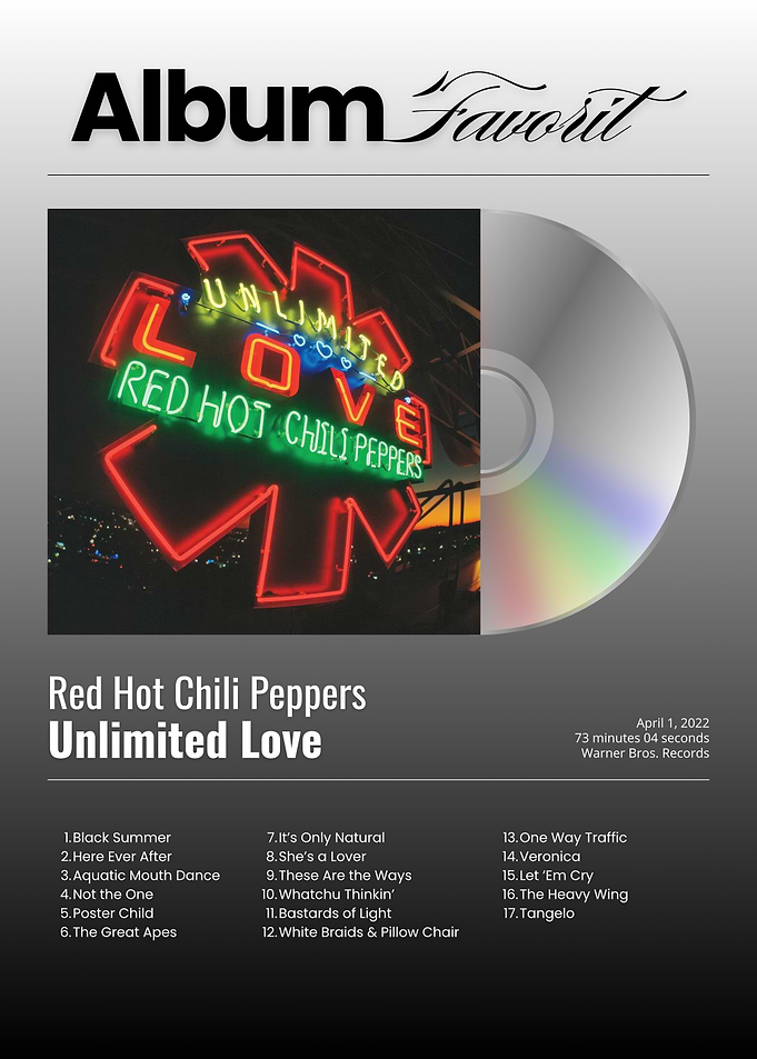 Red Hot Chili Peppers Unlimited Love Poster