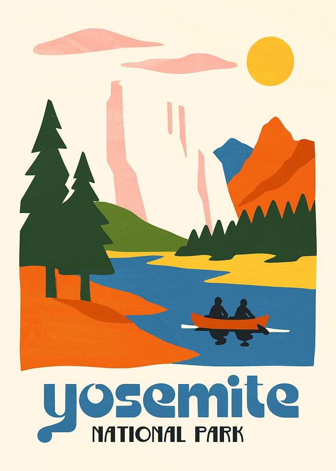 Yosemite National Park Travel Poster