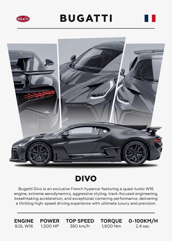 Car Bugatti Divo Minimalist