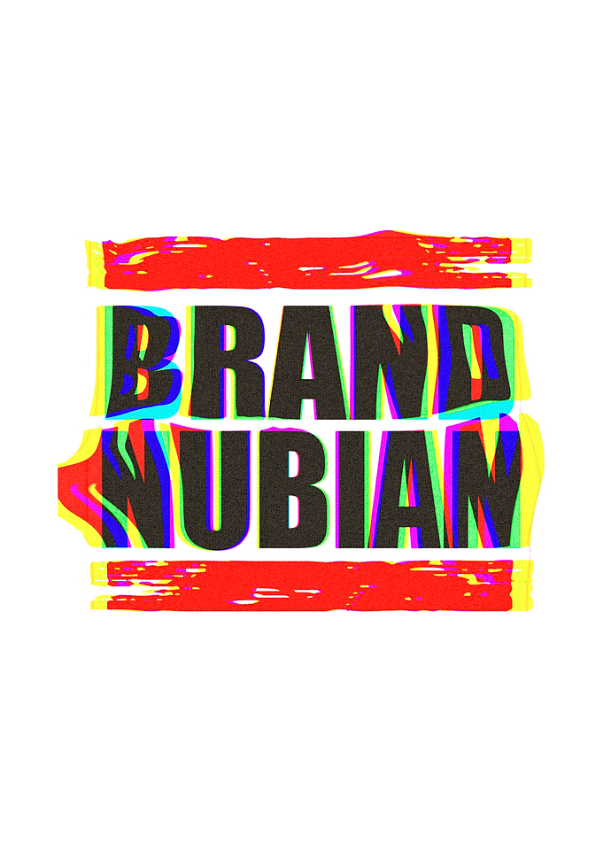 Brand Nubian Glitch Art Text Design