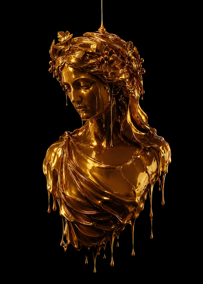 Golden statue of Demeter