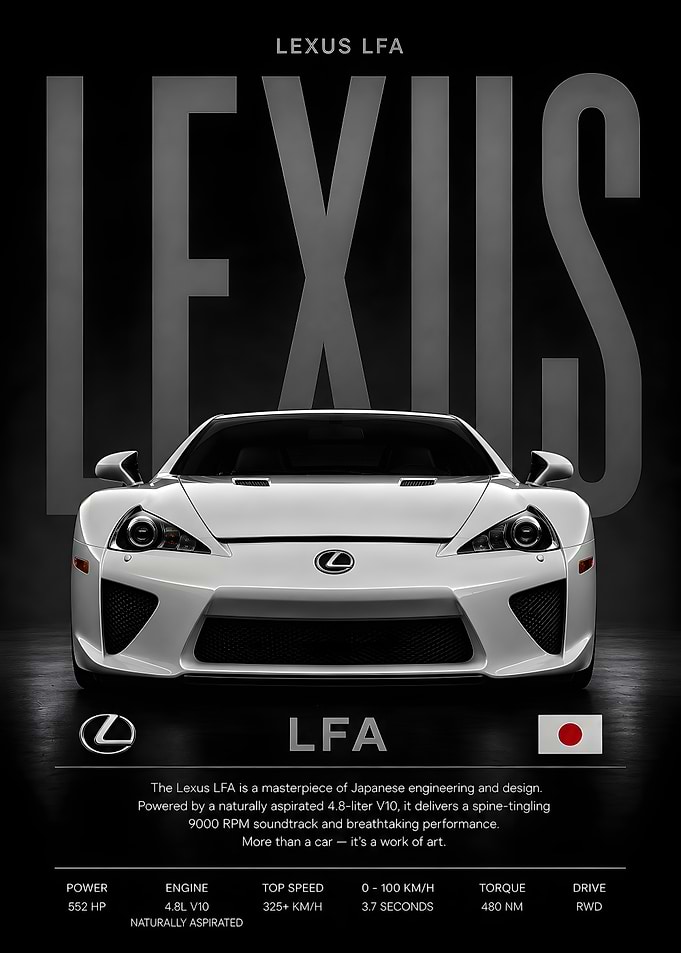 Lexus LFA, Car Poster
