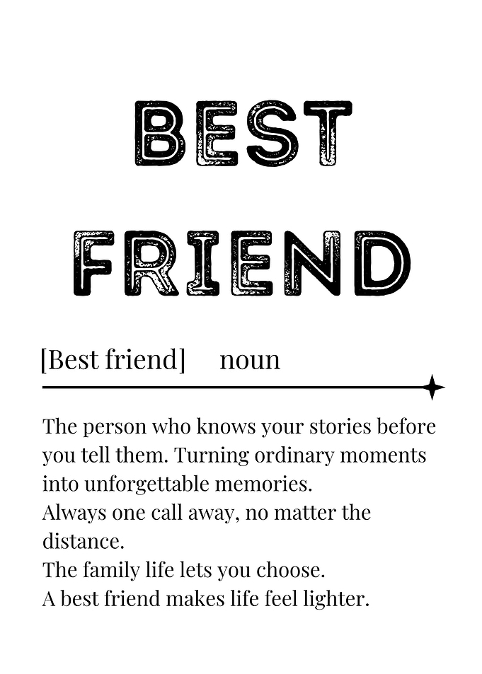 Best Friend Definition Wall Art