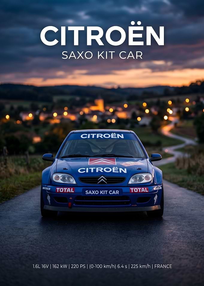 Citroen Saxo Kit Car Rally Poster