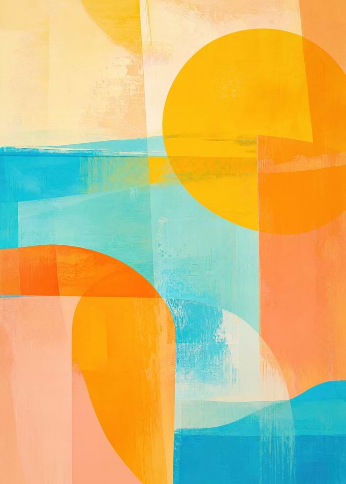 Vibrant Abstract Geometric Composition