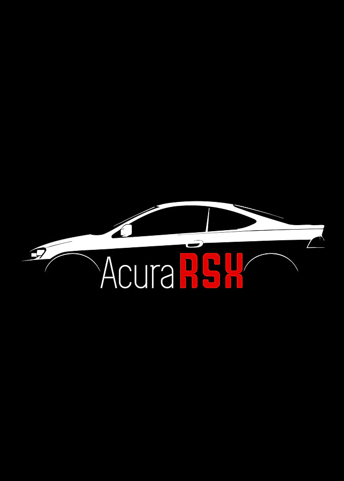 Acura RSX Minimalist Car Silhouette