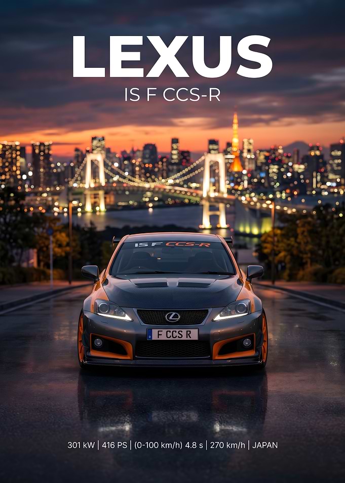 Lexus IS F CCS-R Tokyo Poster
