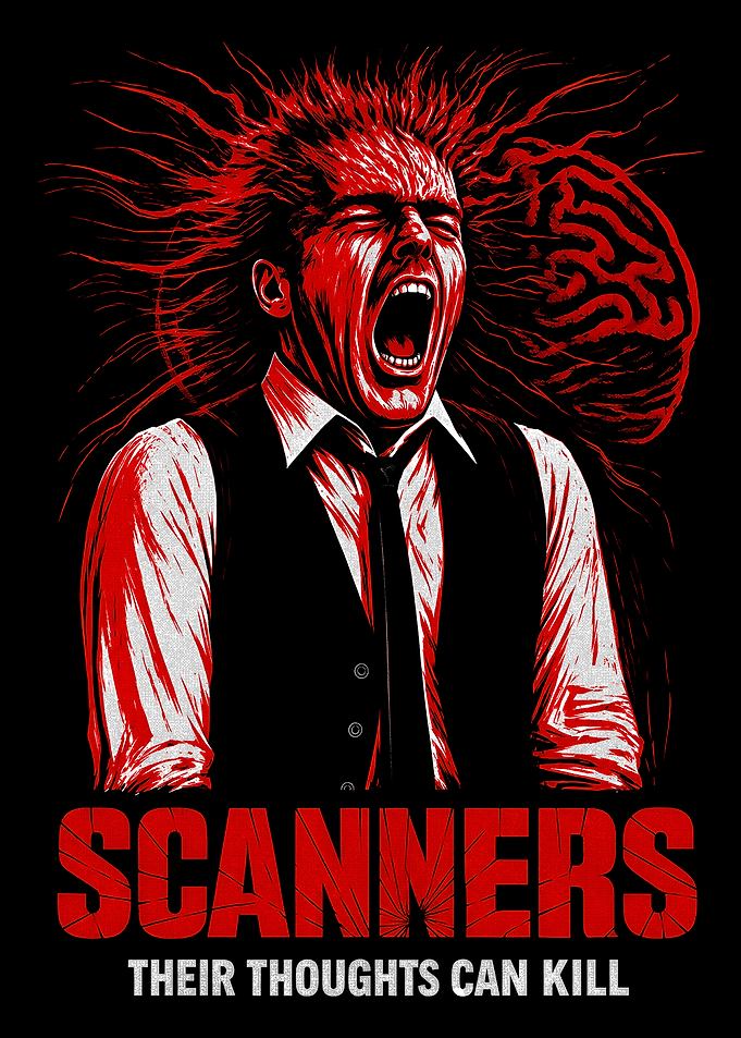 Scanners Movie Poster Graphic Art