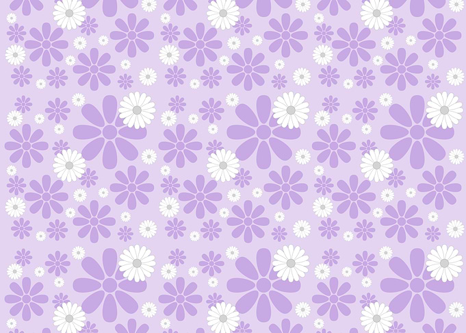 Lavendar and White Flower Pattern