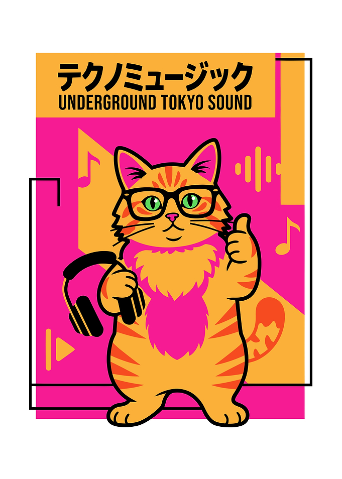 Underground Tokyo Sound Techno Cat