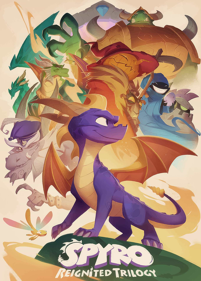 Spyro Reignited Trilogy Character Poster