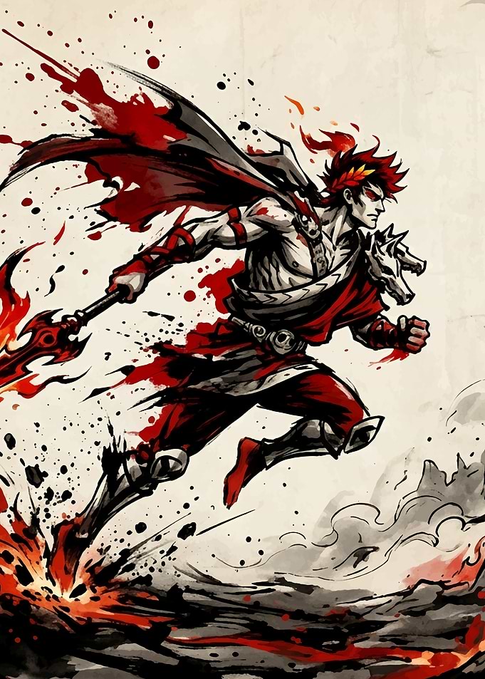 Zagreus Running Action Art from Hades