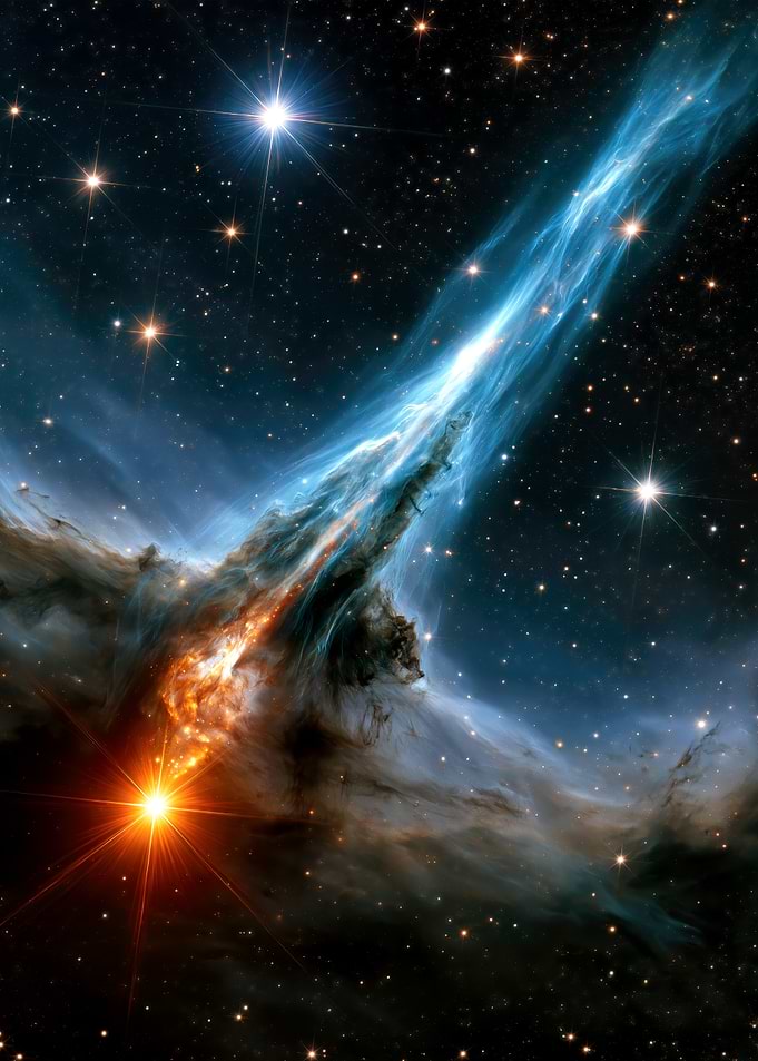 Stellar Vent Nebula Cosmic Space Scene