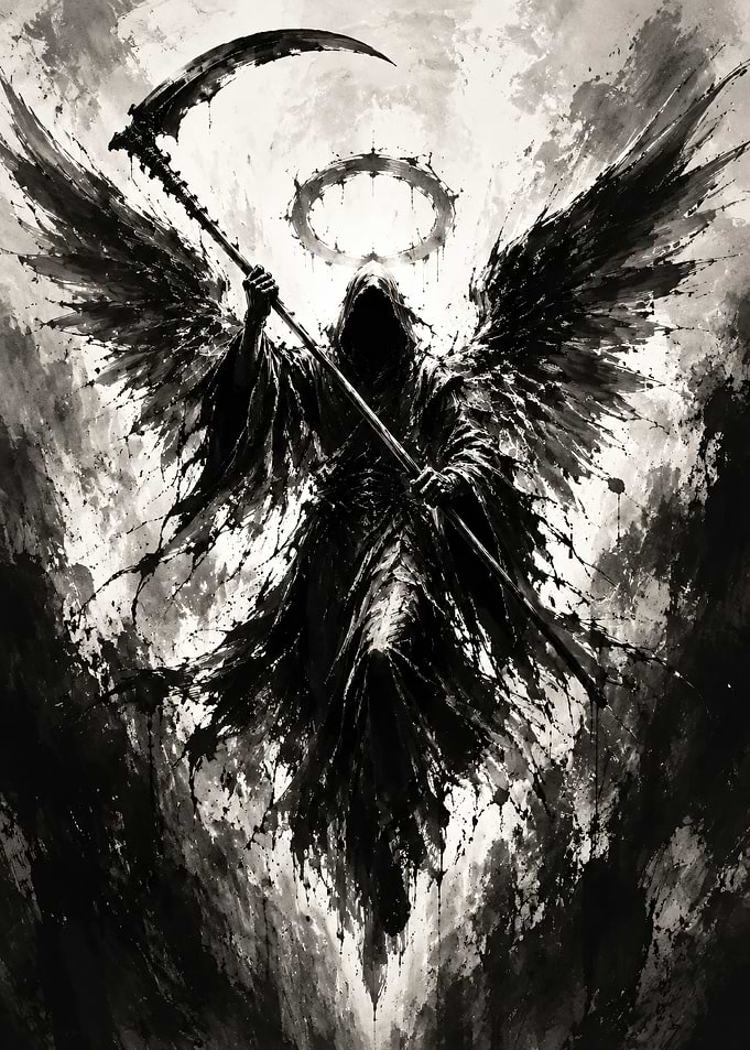 Dark Angel of Death with Scythe