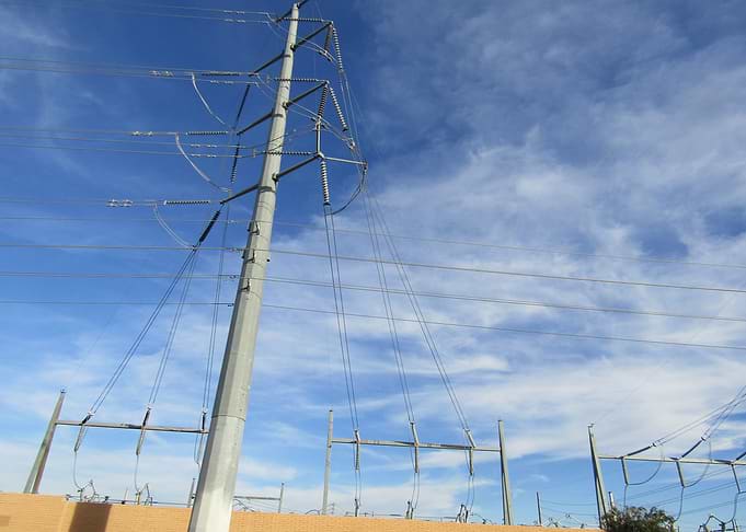 High-Voltage Power Line Tower