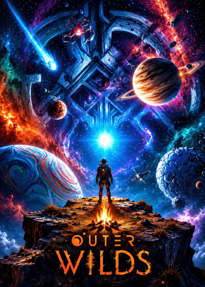 Outer Wilds Cosmic Exploration Poster