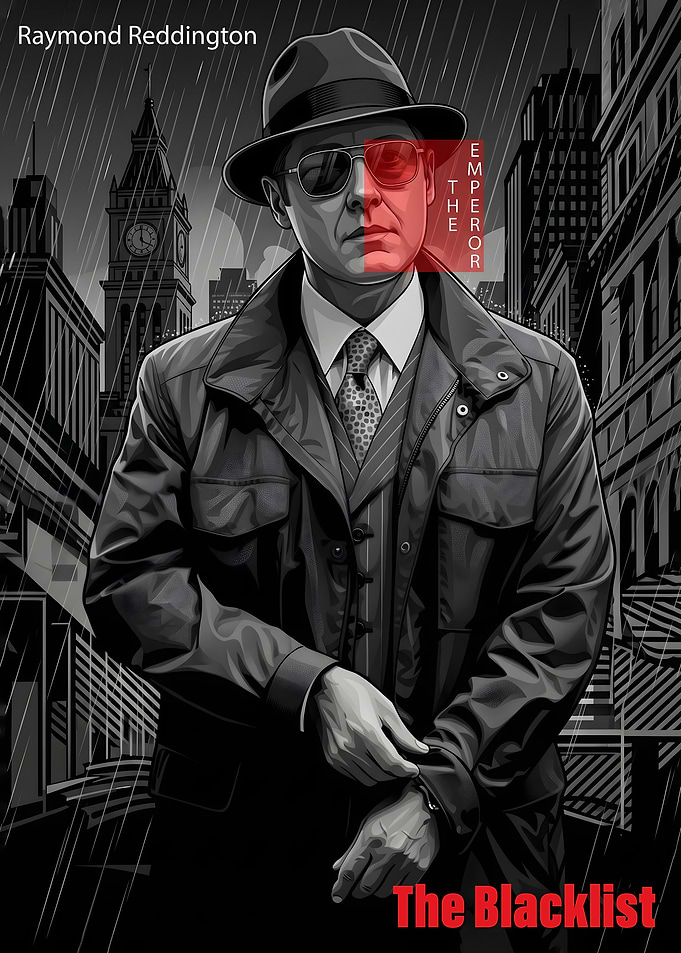 Raymond Reddington The Blacklist Noir Art