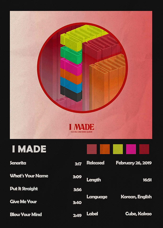 I Made Album Minimalist Poster