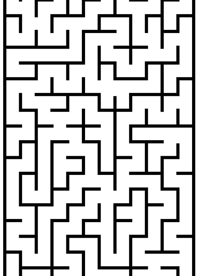 Black and White Maze Puzzle