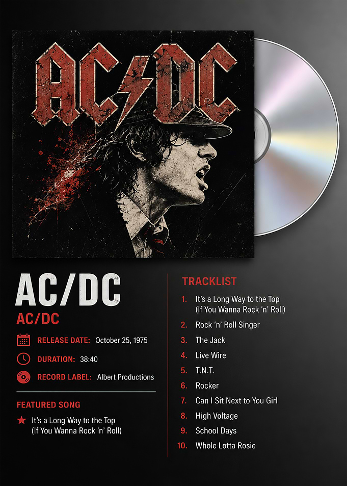 AC/DC High Voltage Album Poster